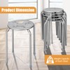 POWERSTONE Stackable Stools 6 Pack, Portable Stacking Bar Stools Iron