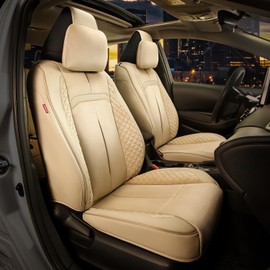 CAAP DRIVEN Voris Series Full Set Seat Covers Universal for Cars Trucks SUV, Beige, CA-SC-VORIS-Full-BE