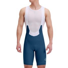 INBIKE Cycling Bib Shorts Men's Short Padded Summer with Pocket Breathable Reflective Cycling Shorts with Straps for Road Bike MTB Cycling, blue, M