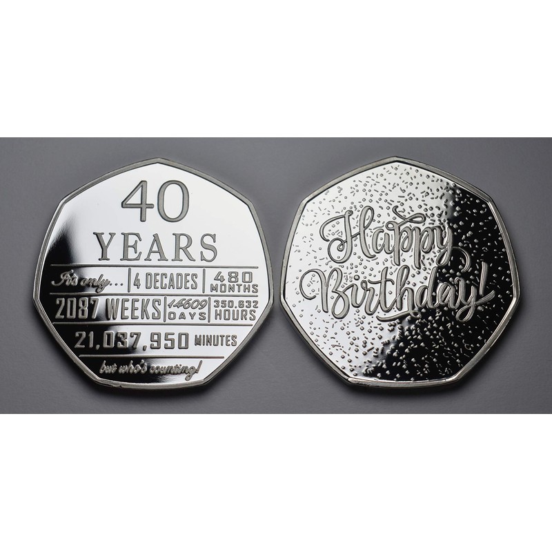 The Commemorative Coin Company 40th Birthday .999 Silver Commemorative. Unique
