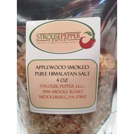 Homemade Applewood Smoked Pure Himalayan Salt ( Peppercorn Size ) 4 Oz