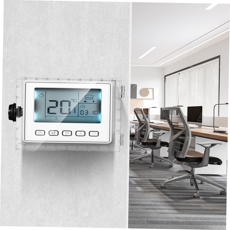 Gadpiparty Thermostat Lock Box with Combination Transparent Protective Cover for