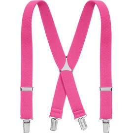 Playshoes Unisex Kids Fully Adjustable Elasticated Suspenders Braces, Pink, 60 cm