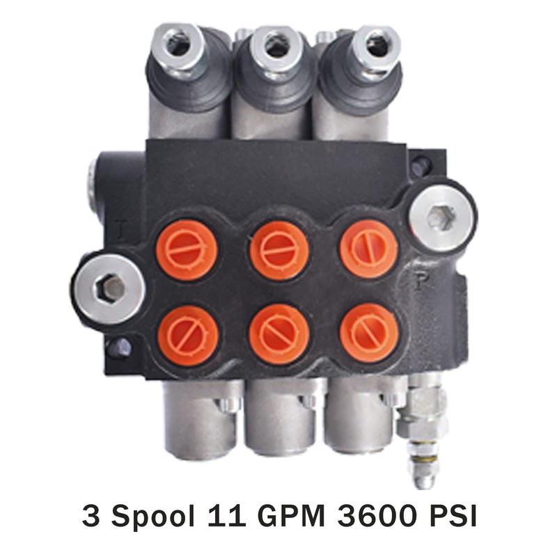 findmall 3 Spool 11GPM 3600PSI Hydraulic Directional Control Valve, SAE