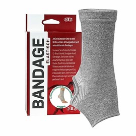 Antar Bamboo Foot Bandage for Ankle Joints, Sports Bandage, Optimal Compression, Antibacterial, Anti-fungal, Elastic Ankle Brace, M (18-23 cm, Grey