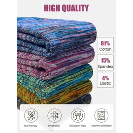 Artfasion No Slip Grip Socks: Grippy Non Skid Anti Slip Socks with Grippers for Men Women Seniors Hospital Yoga 5 Pairs Size 13-15