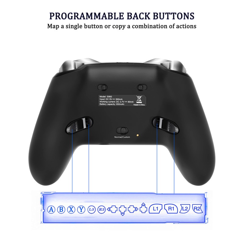 TJPD Pro controller for Switch, Wireless Gamepad with 3 programmable