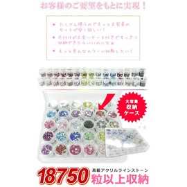irogel irojeru Acrylic Rhinestone Mega Set Minute Large Capacity with Case