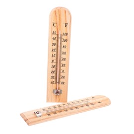 BESPORTBLE 2pcs Wooden Room Thermometer Accurate Indoor Thermometers for Greenhouse Garage