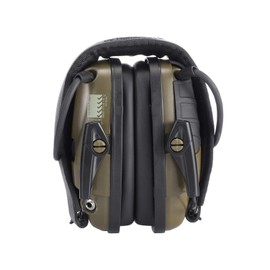 WILDGAMEPLUS Electronic Shooting Earmuffs Olive Green Hunting Ear Protect Eermuffs Foldable Shooting Earmuffs Mini Size 3.5mm Headphones for Phone, MP3 SE02, Green