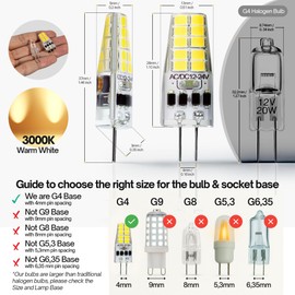 TL HONGPHUC G4 LED Bulb 12V 2W Equivalent 30W 3000K Warm White 250 Lumens 360°Beam Angle LED Light Bulb for Landscape Lighting, G4 LED Replacement Bulbs Low Voltage Landscape Lighting (15PCS)
