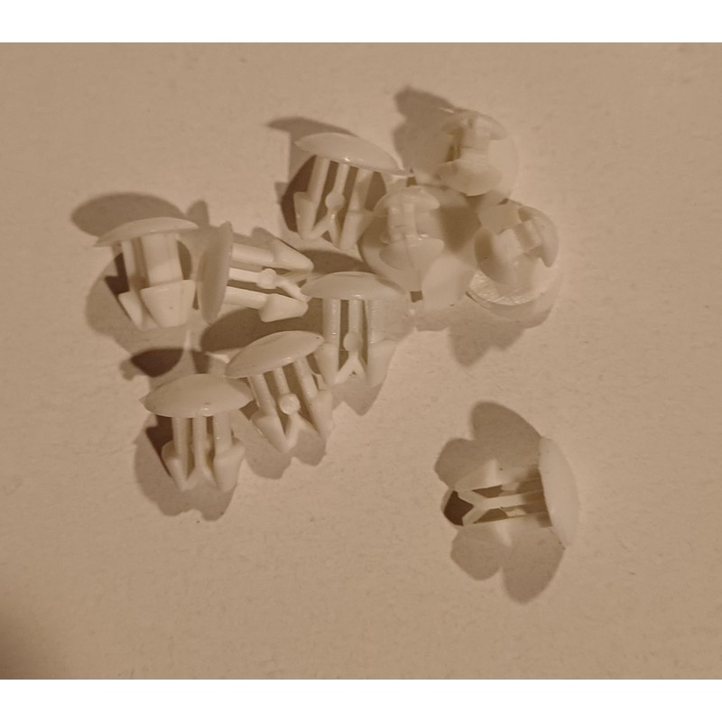 Kit 20 Pezzi Bottoni Fissaggio Targa Portatarga in Plastica per