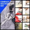 Keychain Multitools,EDC Multitool,20-in-1 Key Shaped Multitool - Compact Stainless Steel