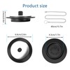 QINCINA 1 Pcs Universal Sink Plug, Black Rubber, 43mm, 23mm,