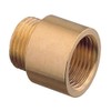 1" Bsp Pipe Thread Extension Female x Male Cast Iron Brass - 15mm Long