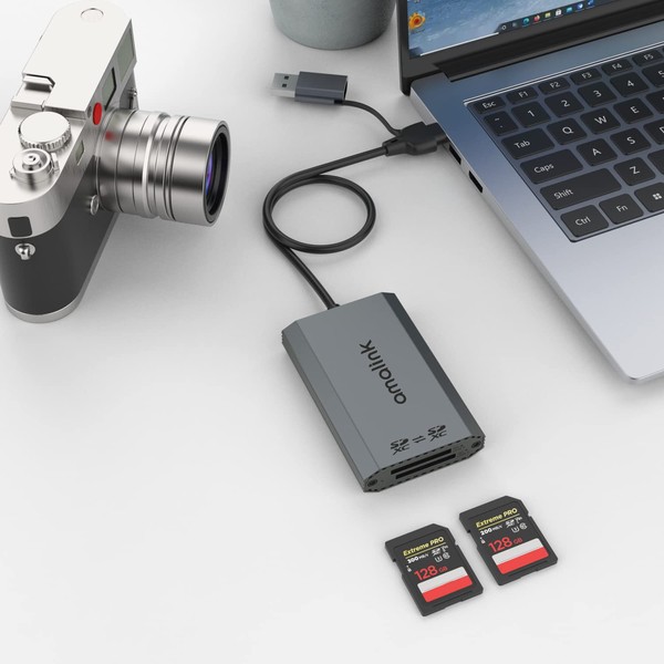 SD UHS-II Dual-Slot Card Reader .amalink Dual Slot USB C