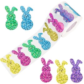 Ruayia Pack of 500 Easter Transfer Stickers, Easter Eggs, Easter Bunny Stickers, Easter Decoration, Rub On Stickers, Easter for DIY Glass, Wood, Furniture, Scrapbooking, Easter Gifts, Furniture Glass