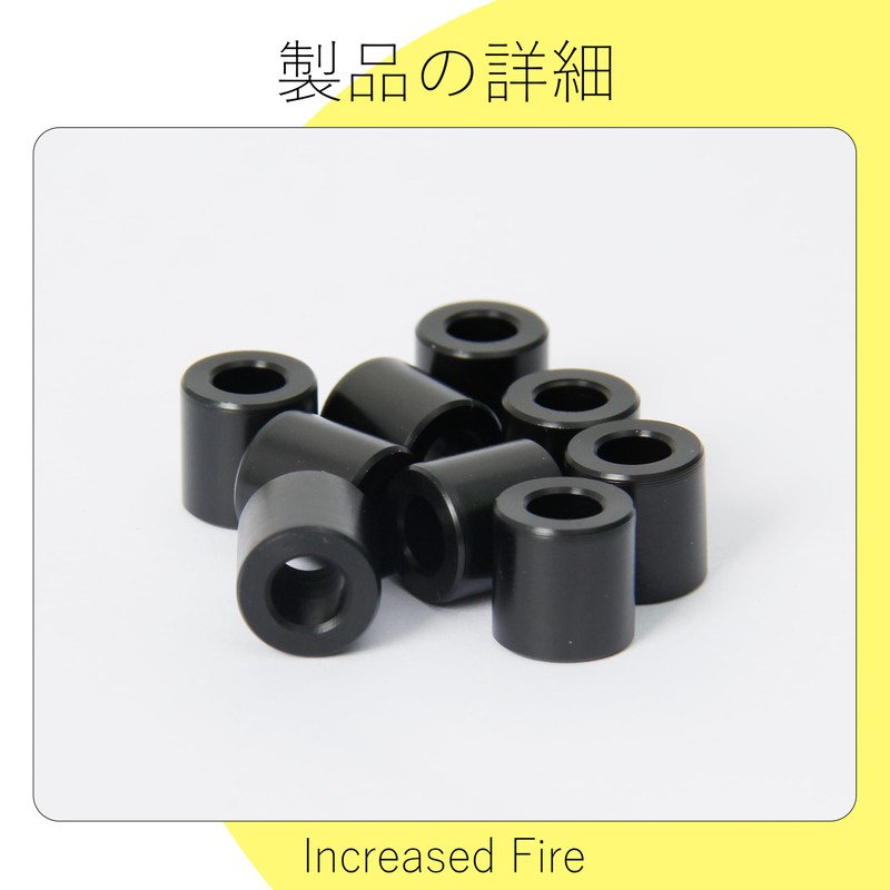 Increased Fire POM Spacers M5 5.2mm ID x 10mm OD