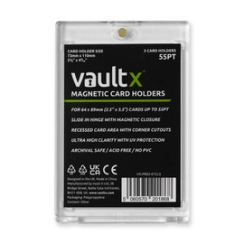 Vault X Magnetic Card Holder - 55pt for Trading Cards and Sports Cards (Pack of 5)