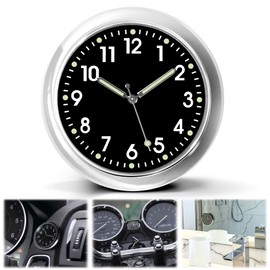 Betus Car Dashboard Clock - Stick on Dashboard or Install with Air Vent Clip - Mini Tiny Small Analog Clock Watch for Vehicle Automotive Car Truck Boat Bike Home Motorcycle