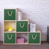 SYYOFUE Fabric Cube Storage Bins Green Storage Boxes Set 13x13x13