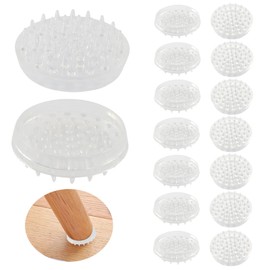 Moicstiy 16 Pack Carpet Protector Spiked Caster Cups, Round Furniture Cups, Plastic Clear Furniture Coasters for Chair, Table, Sofa, Bed, Furniture Legs