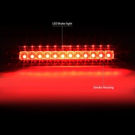 DNA MOTORING 3BL-HPASS94-LED-BK-SM Black Housing LED Third Tail Brake Light [Compatible with 94-97 Passport / 93-97 Rodeo]