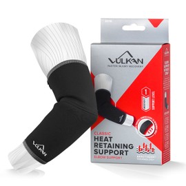 Vulkan Klassik Elbow Support, Groß, Ellenbogenbandage für Tendonitis, Golferellenbogen, Tennisarm und Gelenkschmerzen, Ellenbogenbandage, atmungsaktiv Elbow Sleeve für Männer und Frauen