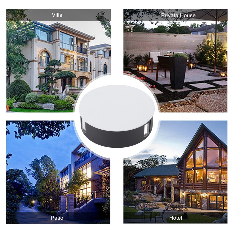 Wall Light Round Shape Aluminum Alloy 3 Beams Modern Wall