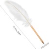 Ymhapp White Feather Ballpoint Pen Black Ink Pen Wedding Signature