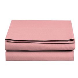 Elegant Comfort Premium Hotel Quality 1-Piece Flat Sheet, Luxury and Softest 1500 Premium Hotel Quality Microfiber Bedding Flat Sheet, Wrinkle-Free, Stain-Resistant, Twin/Twin XL, Dusty Rose