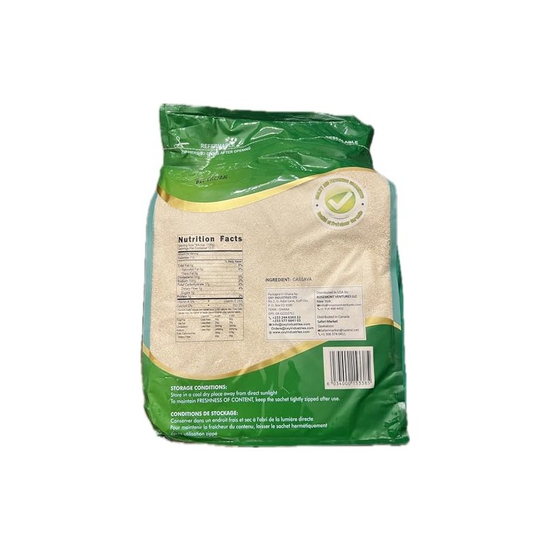 Sunny Gold Raw Gari Cassava Grits 16 LB (7.26Kg)