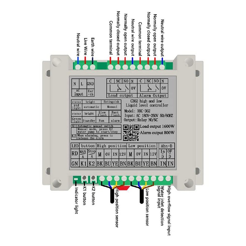 Taidacent Automatic Water Level Controller Automatic Water Pump Controller Either