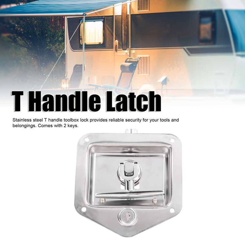 T Handle Toolbox Latch Stainless Steel Polished Door Tool Box