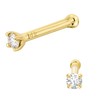Diamond Nose Bone Nose Stud 14K Gold 20G Nose Stud