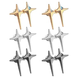 MAXQUU 6 Star Waist Buckles, Pants Waist Tightener, Adjustable Pants Buckles, Clothing Accessories (Gold, Silver, Black).