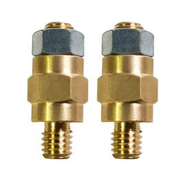 Ampper 3/8"-16 Brass Stud Side Post Battery Terminal Bolt, Standard Battery Side Post Extender Stud for GM Post, Pack of 2
