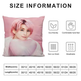 Daisuke Sakuma Dakimakura Pillow, 18 x 18 Inches, Double-Sided Print, Fluffy, Hugging Pillow, Cute, Moe Goods, Comfortable, Decorative, Present, Office, Nap Pillow, For Cars, Home Use, Sleeping Pillow