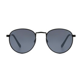 ENUFF Lena Black Polarized Round Sunglasses For Men and Women