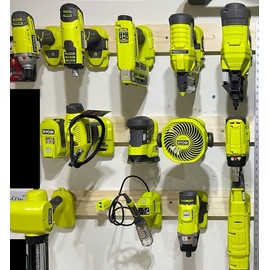 for Ryobi 18V Cordless -Tool & Battery Mounts Hangers Holders Brackets - 12 Pack - 6 Tool + 6 Battery Mounts