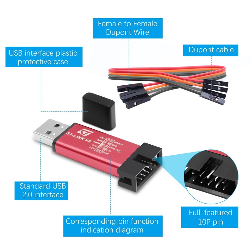 AYWHP 1 x Link/V2 Link Link M8 M32 Downloader Aluminium