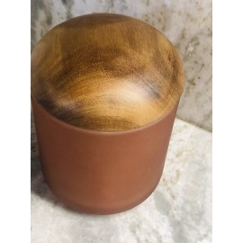 Haven ShipN24Hours. New-Bed Bath & Beyond Haven Jar with Ashwood Lid Copper Brown.