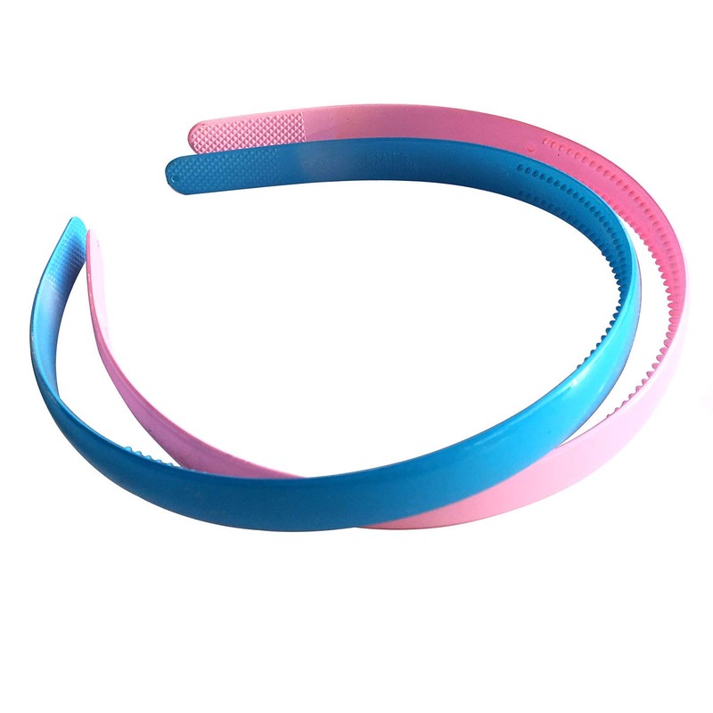Yazon 15mm Plastic Headbands for Girls Women Colorful Headband with