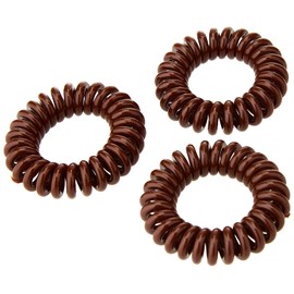 invisibobble Power Coil Hair Ties - Pretzel Brown (Pack of 3) - Extra Strong Elastic Grip For Thick Hair, Hair Accessories for Women, For All Hair Types, Teen and VSCO Girl