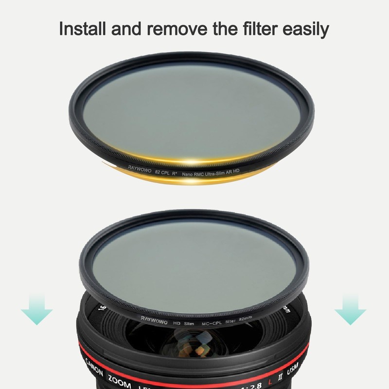 RAYWOWO 20 Layer Coated Circular Polarizing Filter(CPL), Nano Polarizer Filter