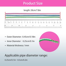 BuyUp 12 Pack Oxygen Tubing Support Crimp Straightener for Portable Oxygen Concentrator Oxygen Hose Nasal Cannula Oxygen Tubing Accessories (Pink)