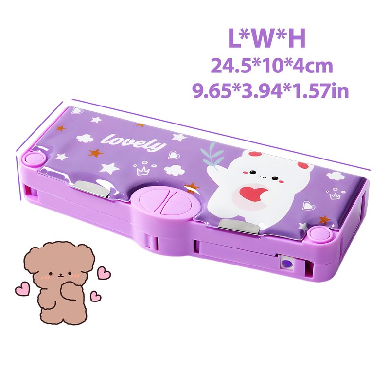 Ristpal Pop Up Multifunction Pencil Case, Cute Cartoon Pen Box