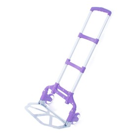 Portable Aluminium Cart Folding Dolly Push Truck Hand Collapsible Trolley Luggage Four Colors (Purple)