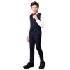 Boihedy - Conjunto de chaleco y pantalón para niño, Azul2,