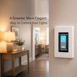 LANBON L9 LCD Smart Light Switch — See What You Control at a Glance, Motion-Activated Screen & Smart Auto Light, for US Multi-Gang Wall Boxes, Alexa & Google Home, Neutral Wire Required,L9-HS1-TY